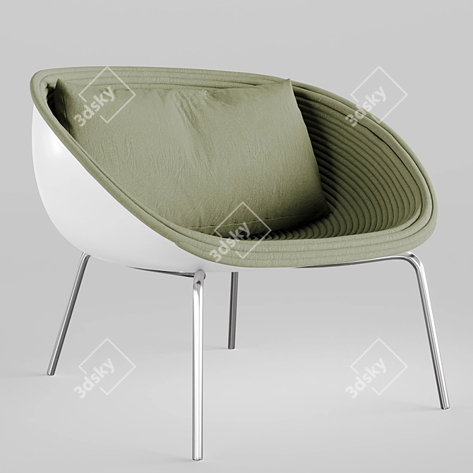 Stylish AMABLE Paola Chair 3D model image 1