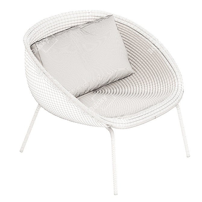 Stylish AMABLE Paola Chair 3D model image 5