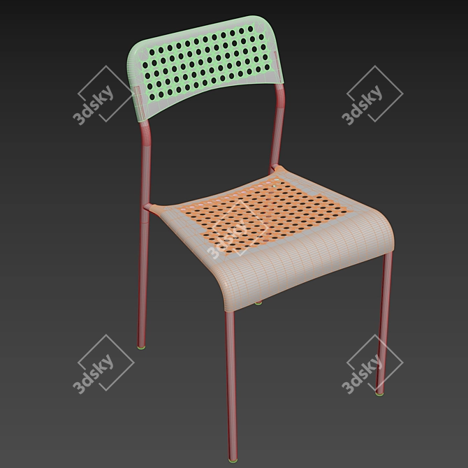 Minimalist Chair: IKEA ADDE 3D model image 5