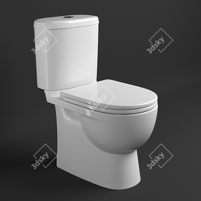 Elegant Sanita Luxe ART Toilet 3D model image 2