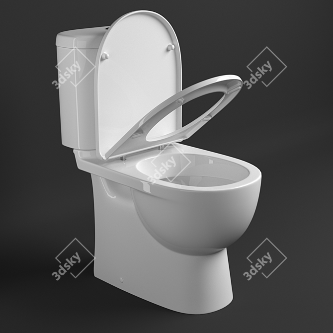 Elegant Sanita Luxe ART Toilet 3D model image 3