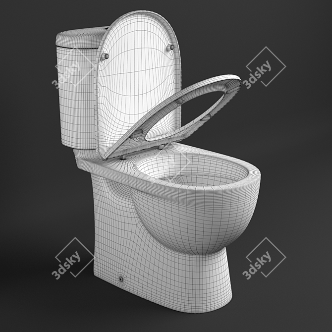 Elegant Sanita Luxe ART Toilet 3D model image 5