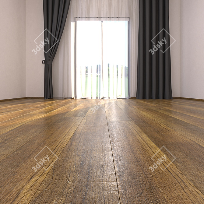 Burma XVII Teak Parquet: HD Textures, Corona & Vray Render 3D model image 2