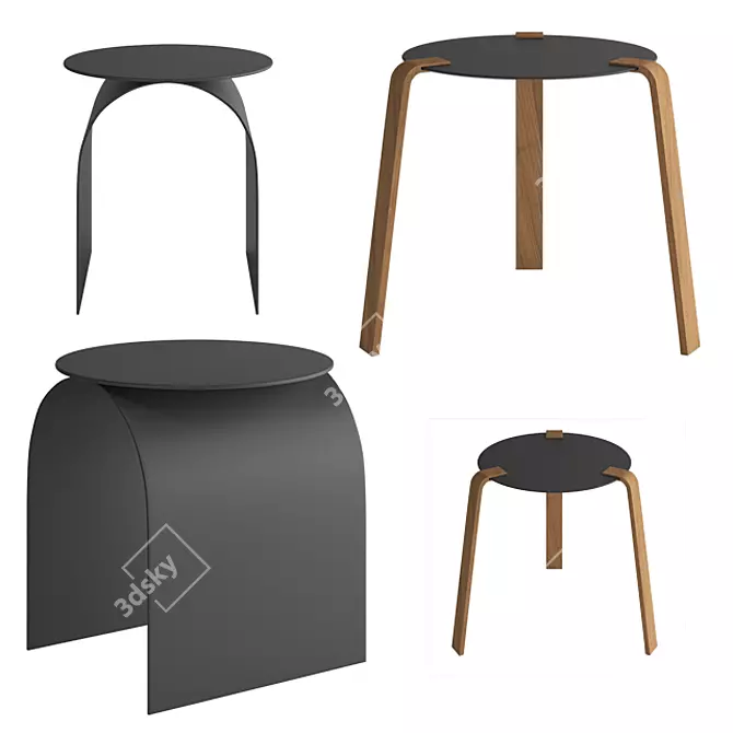 Elegant Minimalist Coffee Tables 3D model image 1