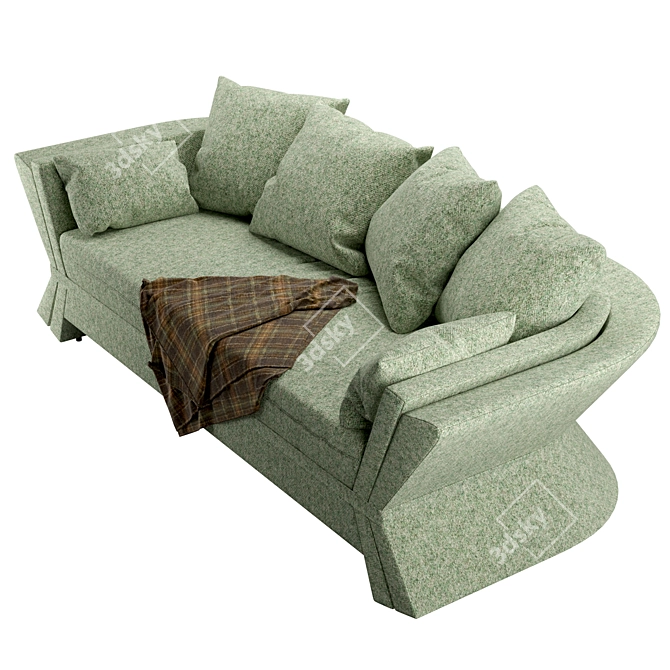 Victorian-Inspired Chianti Sofa 3D model image 3