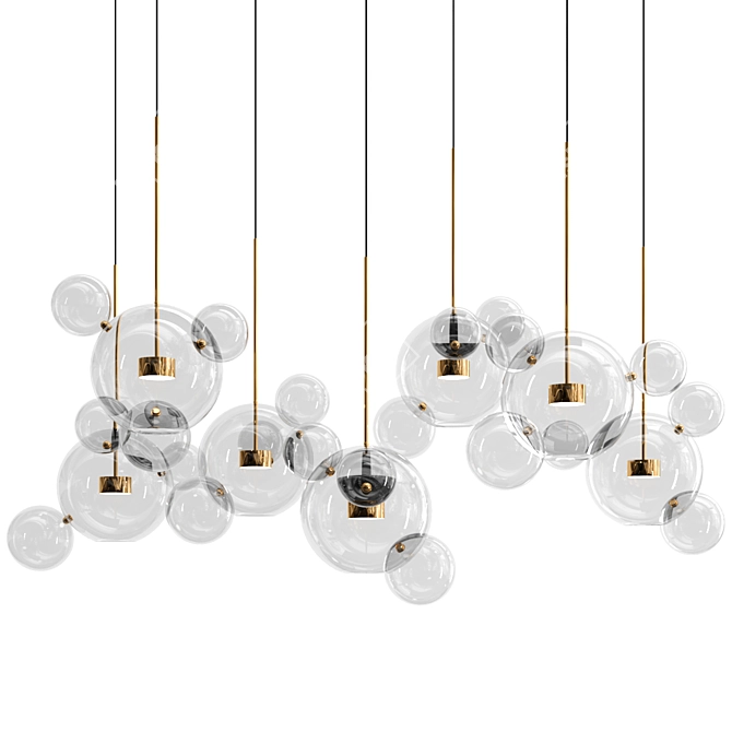 Bolle Bubble LED Pendant: Modern Illumination 3D model image 1