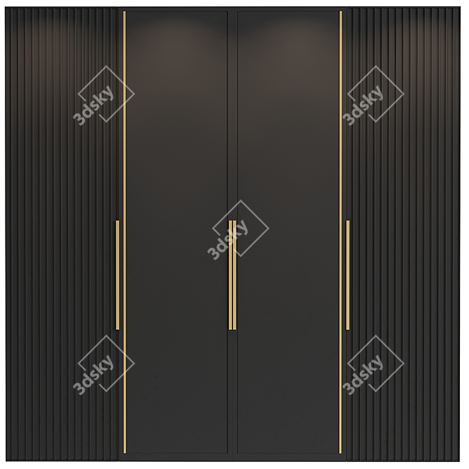 Modern Wardrobe Furniture 3D model image 1