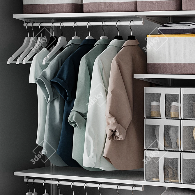 BOAXEL RABBLA Wardrobe Box: Clothes & Shoes Storage 3D model image 10