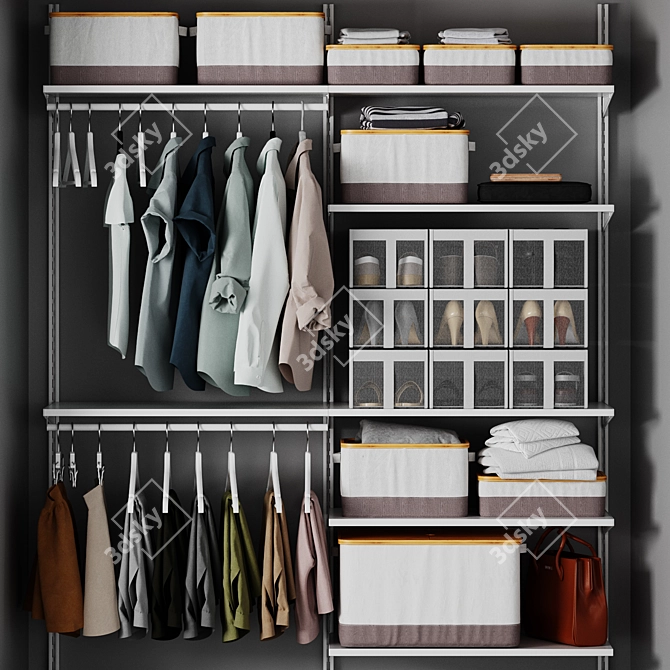 BOAXEL RABBLA Wardrobe Box: Clothes & Shoes Storage 3D model image 12