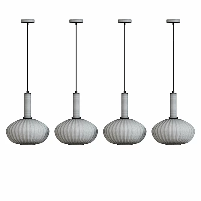 Modern Glass Pendant Lamp 3D model image 2