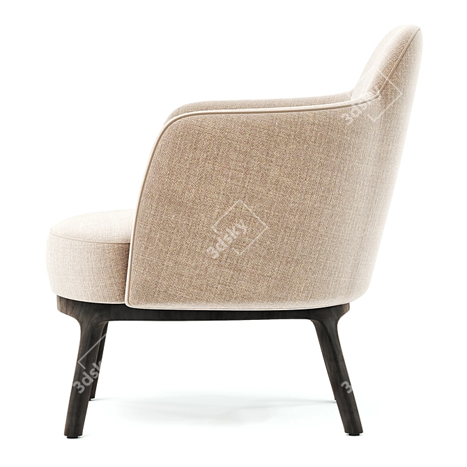 Elegant LUCYLLE Armchair: Stylish Comfort for Your Space 3D model image 6