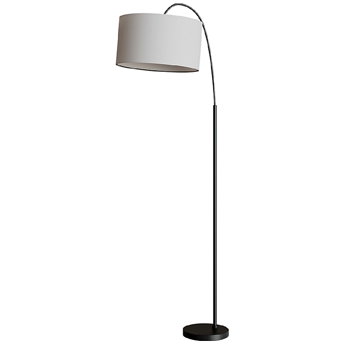 Elegant Domani Curva Floor Lamp 3D model image 2