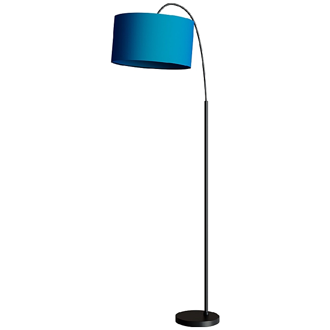 Elegant Domani Curva Floor Lamp 3D model image 3