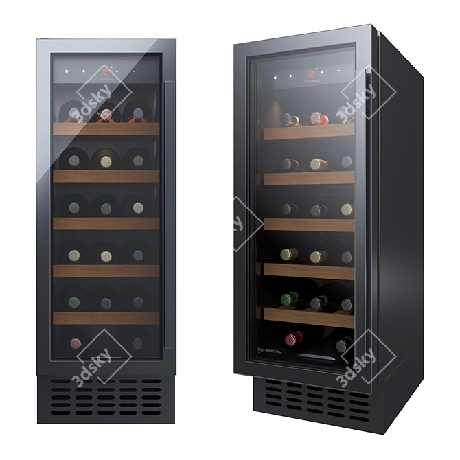 Hansa FWC30201B Wine Cabinet: Elegant Storage Solution 3D model image 1