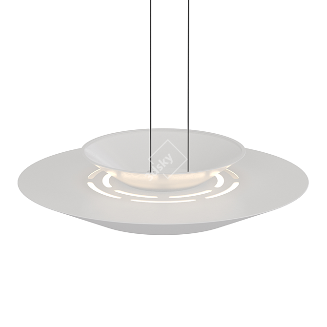 Futuristic LED Pendant Lamp 3D model image 2