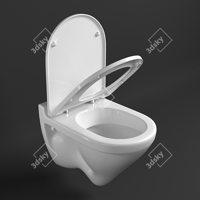 Luxury Attica Wall Hung Toilet 3D model image 2