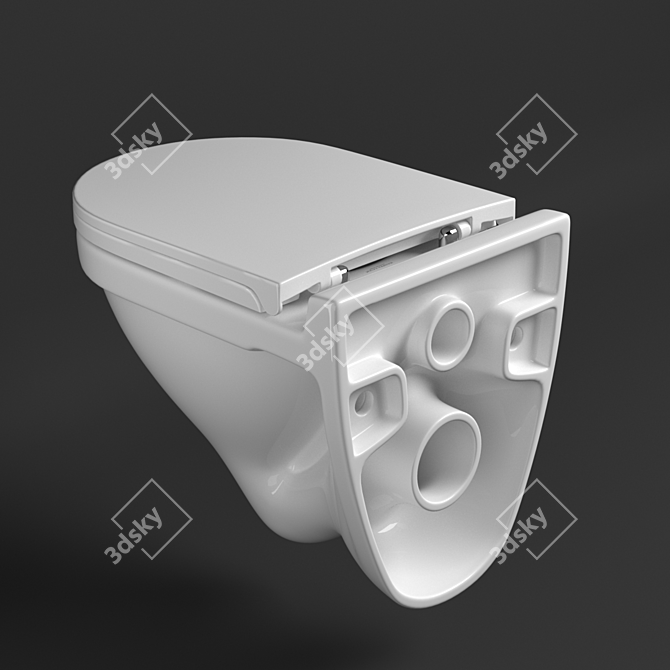 Luxury Attica Wall Hung Toilet 3D model image 3