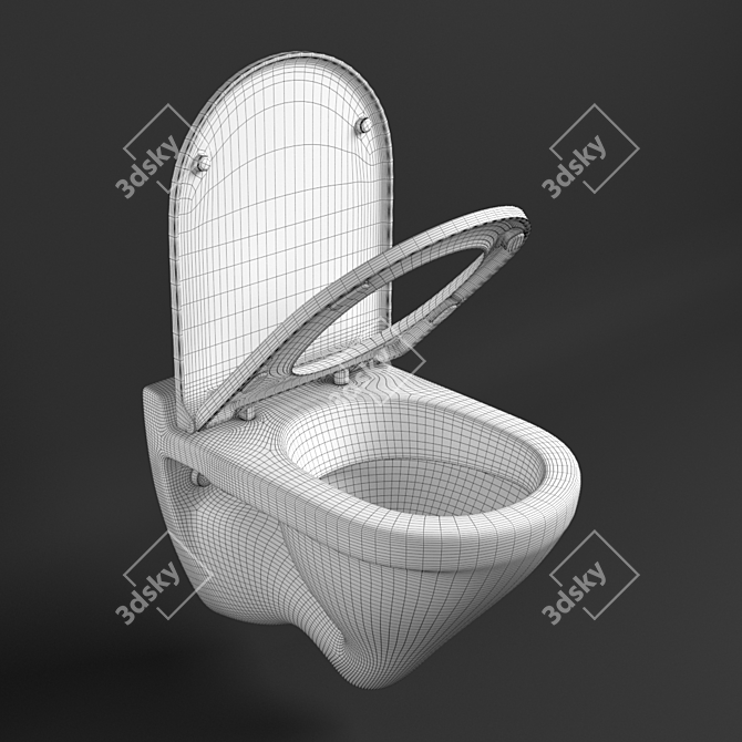 Luxury Attica Wall Hung Toilet 3D model image 4