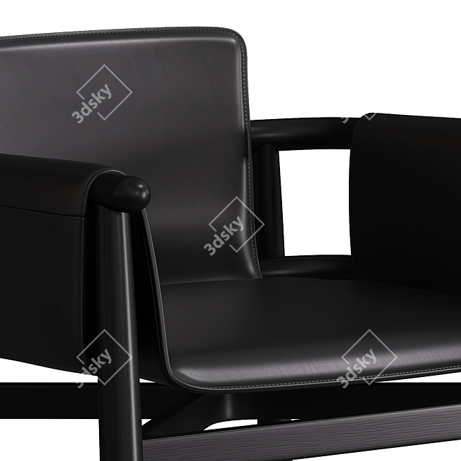 Teresina Kuoio: Leather Lounge Chair 3D model image 1