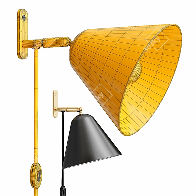 Elegant Capita Wall Lamp 3D model image 2