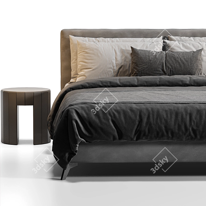 Modern Meridiani Stone Up Bed 3D model image 3