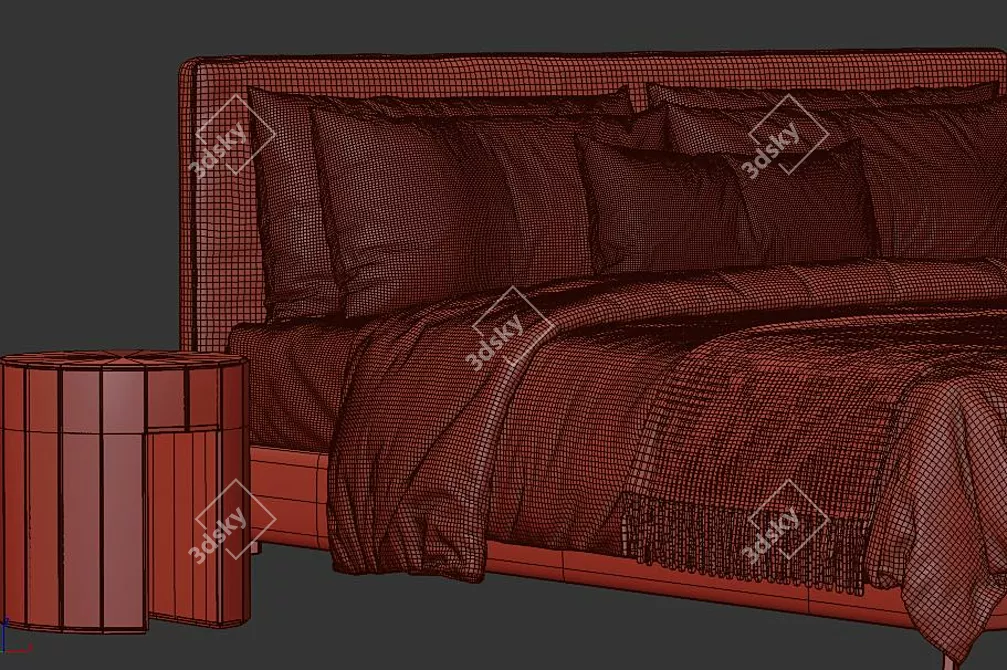 Modern Meridiani Stone Up Bed 3D model image 5
