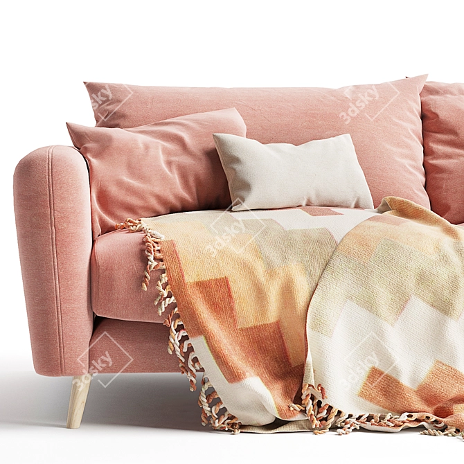 Cozy Squishmeister Sofa: The Ultimate in Comfort 3D model image 2
