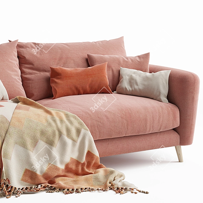 Cozy Squishmeister Sofa: The Ultimate in Comfort 3D model image 3