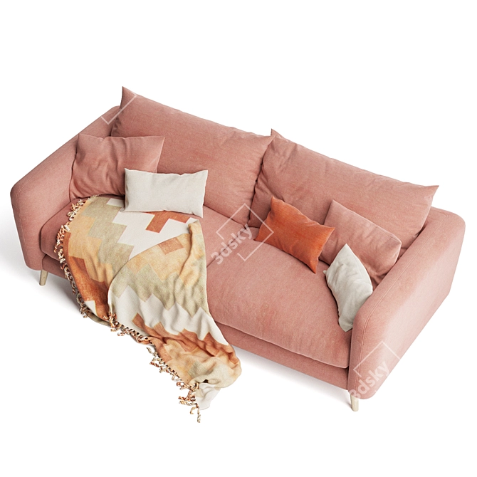 Cozy Squishmeister Sofa: The Ultimate in Comfort 3D model image 4