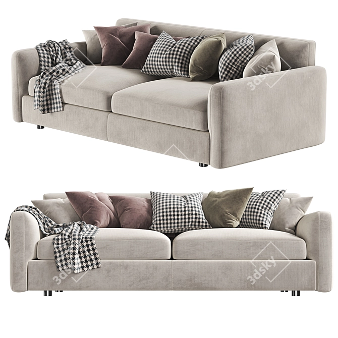 Modern Luxury Rendez Vous Bed 3D model image 2