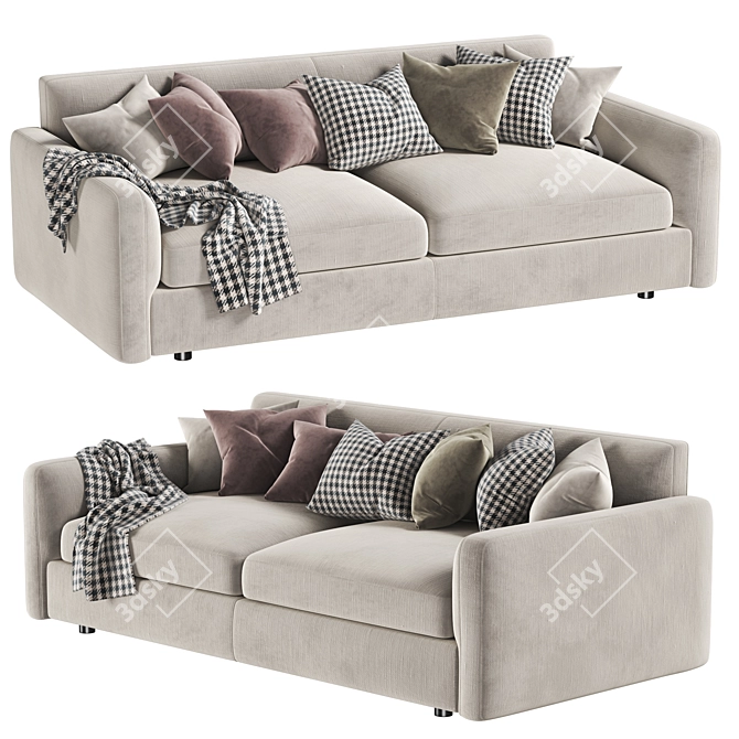 Modern Luxury Rendez Vous Bed 3D model image 3