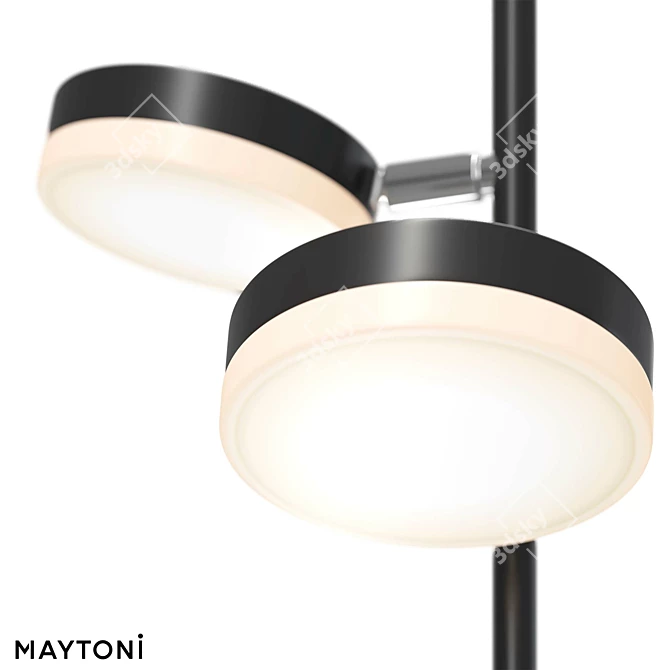 Maytoni Floor Lamp: MOD070FL-L12B3K in Fad Series 3D model image 2
