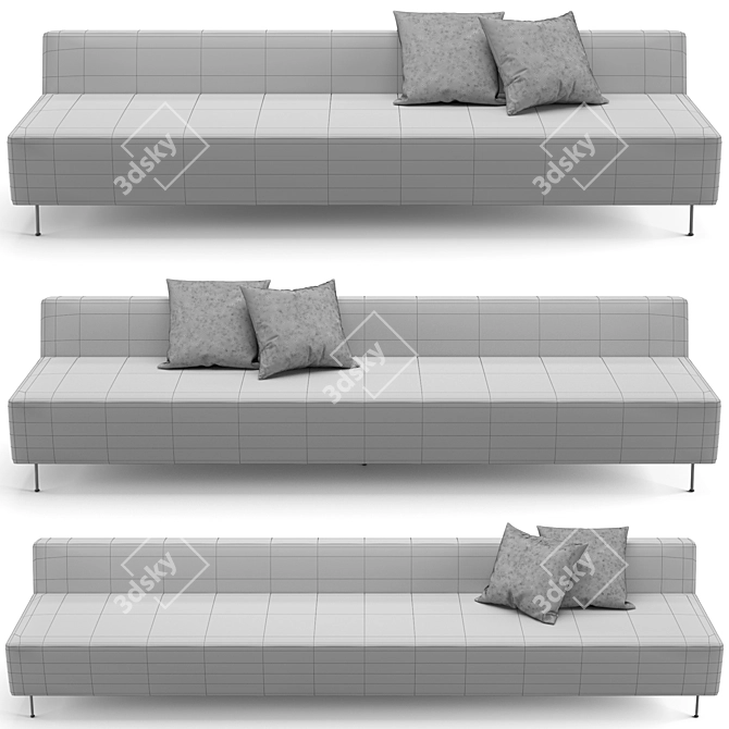 Gubi Modern Line Sofa Set 3D model image 3