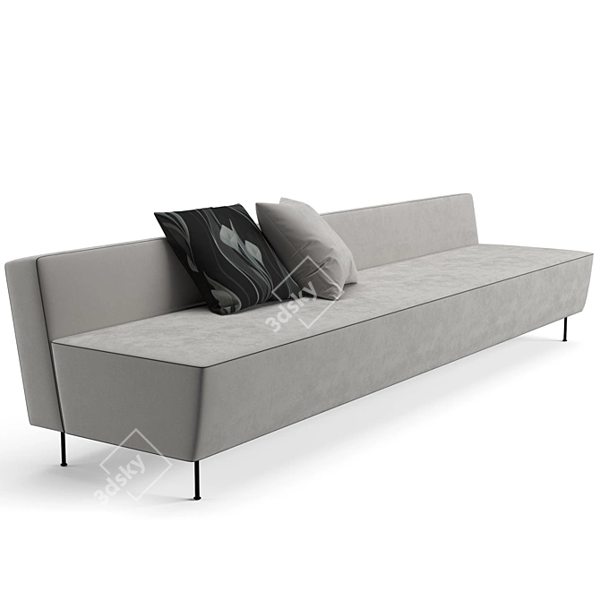 Gubi Modern Line Sofa Set 3D model image 6