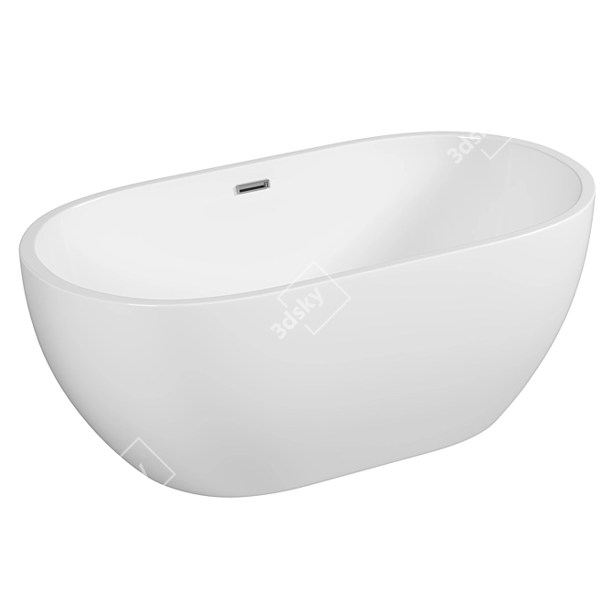 Luxurious Art&Max Acrylic Bathtub 3D model image 1