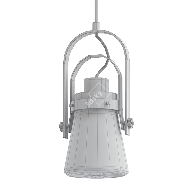 Elegant Erlenmeyer Pendant 3D model image 2