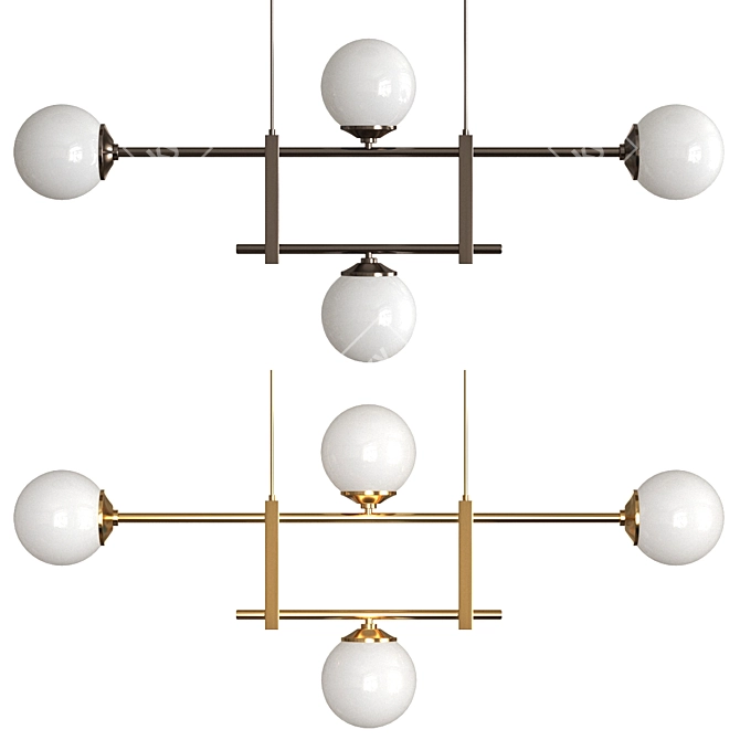 Stylish APODIS 110cm Pendant 3D model image 1