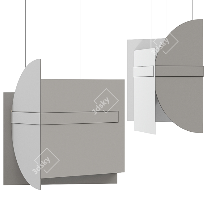 Elegant Kazimir Pendant 3D model image 2