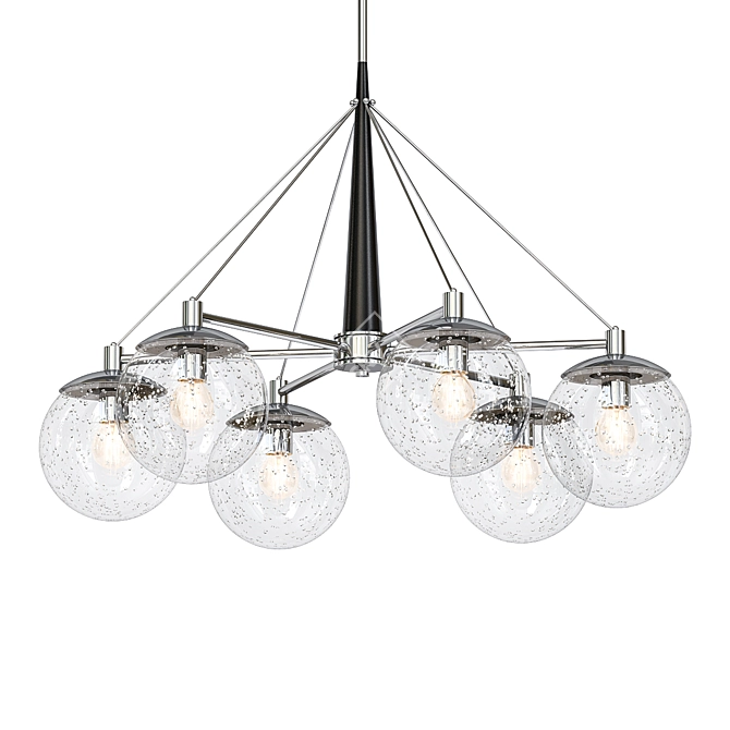 Elegant Marilyn 34" Chandelier 3D model image 1