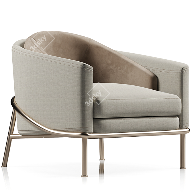 Sleek Bobby Landham Armchair 3D model image 1