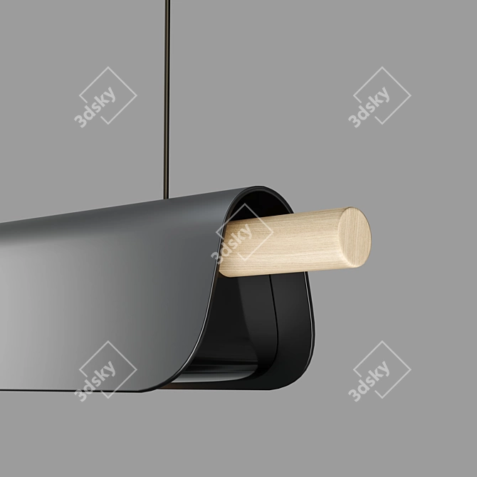 Sleek Trapets Pendant Light 3D model image 4