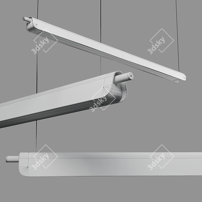 Sleek Trapets Pendant Light 3D model image 5