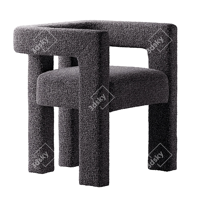 CB2 Stature Black Chair: Modern Elegance for Your Space 3D model image 1