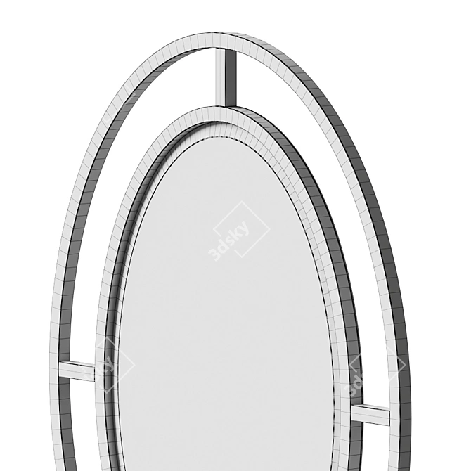 Sleek Oval Wall Mirror - Gallant 3D model image 4