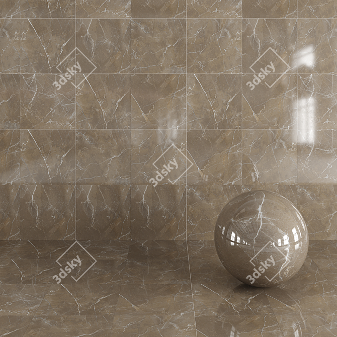 Premium Pulpis Gris: HD Textured Wall & Floor 3D model image 1