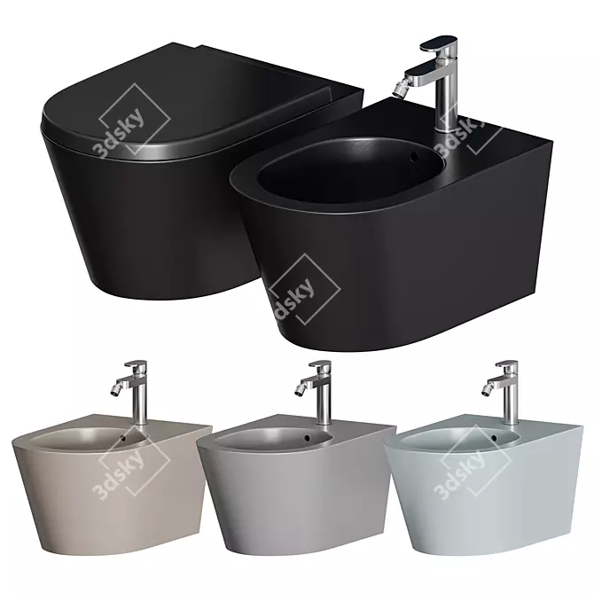 Valdama IL Rimless WC: Elegant and Efficient 3D model image 1