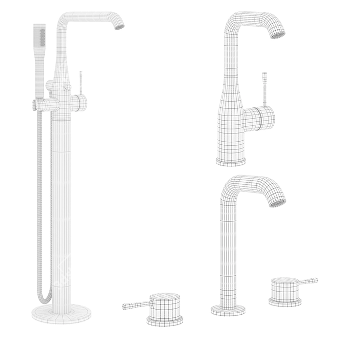 Grohe Essence Mixer Set 3D model image 5
