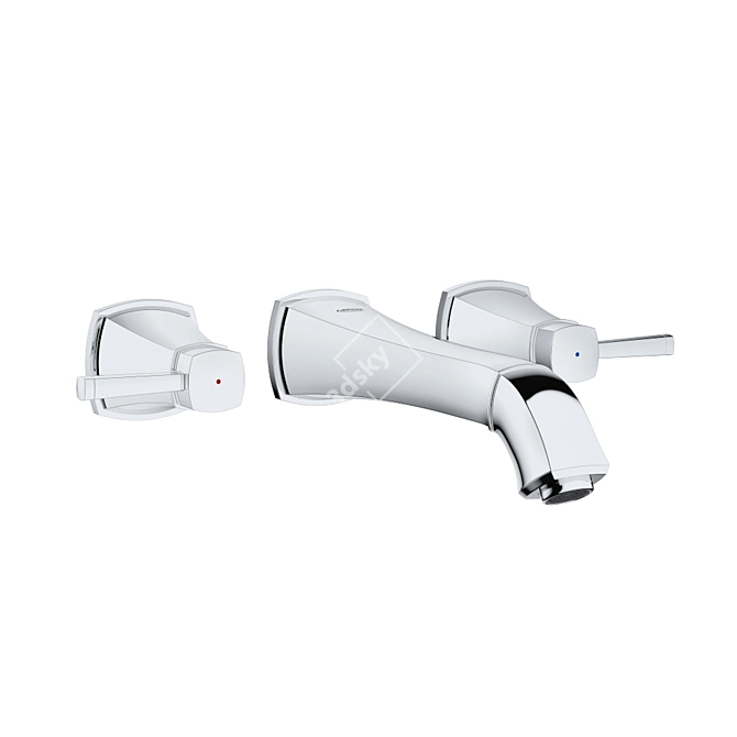 Elegant Grohe Grandera Mixer Set 3D model image 3