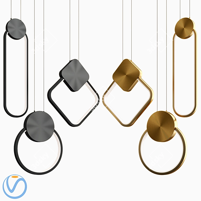 Modern Mitch Design Lamps 3D model image 1