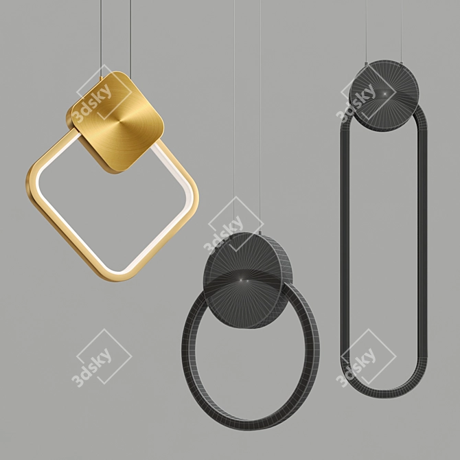 Modern Mitch Design Lamps 3D model image 4